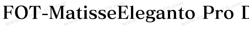 FOT-MatisseEleganto Pro DB字体转换